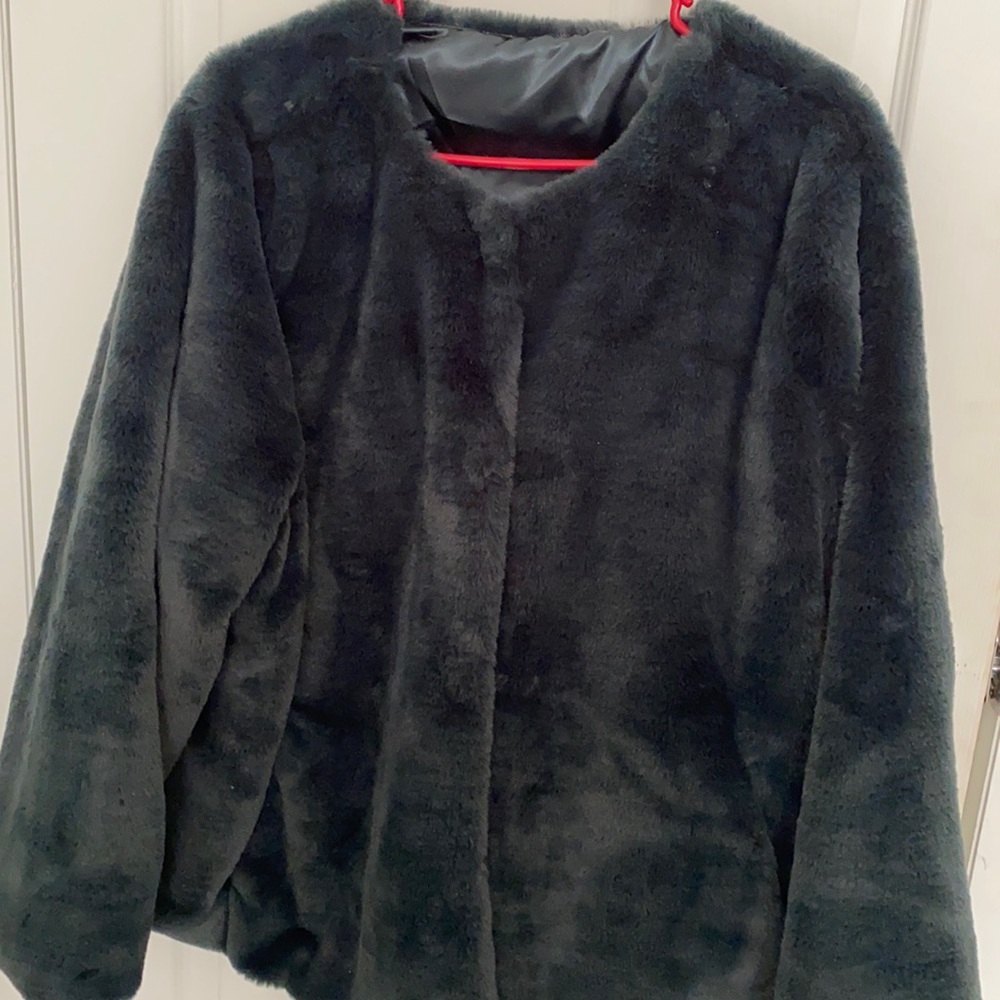 COPY - Green faux fur jacket